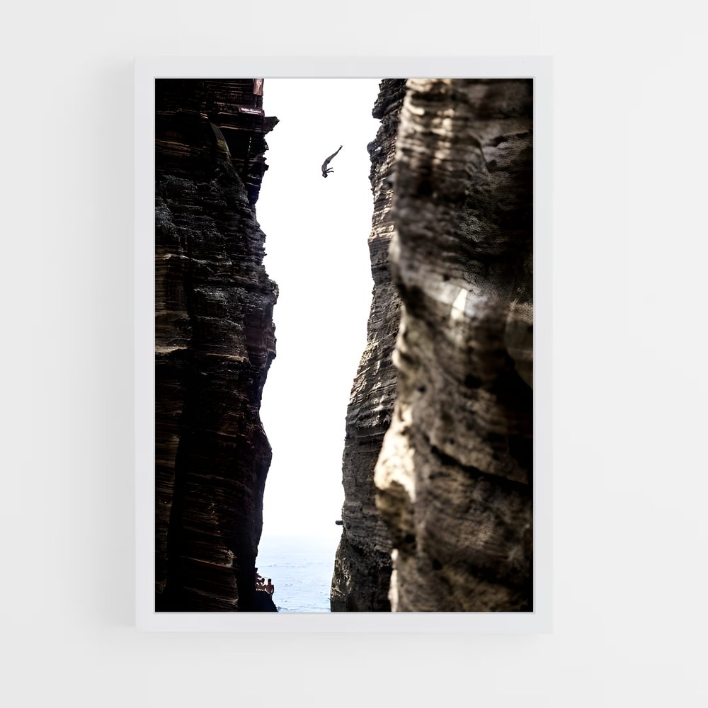 Poster Cliff diving falaise – affiche Plongeon de falaise (vue 3)